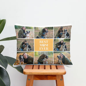 Best Mom Ever Collage Bed Pillow