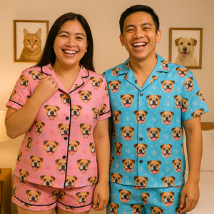 Starry Night Short Sleeve Men's Pajama