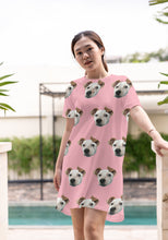 Load image into Gallery viewer, Face Pattern T-Shirt Dress

