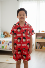Load image into Gallery viewer, Kids' Short Sleeve Pajamas [Face with Texts]

