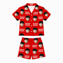 Load image into Gallery viewer, Kids' Short Sleeve Pajamas [Face with Texts]
