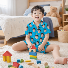 Load image into Gallery viewer, Kids' Short Sleeve Pajama [Starry Night]
