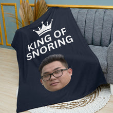 Load image into Gallery viewer, King of Snoring Blanket
