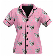 Load image into Gallery viewer, Women's Short Sleeve Pajama [Face Pattern]
