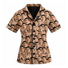Load image into Gallery viewer, Women's Short Sleeve Pajama [Crazy Face]
