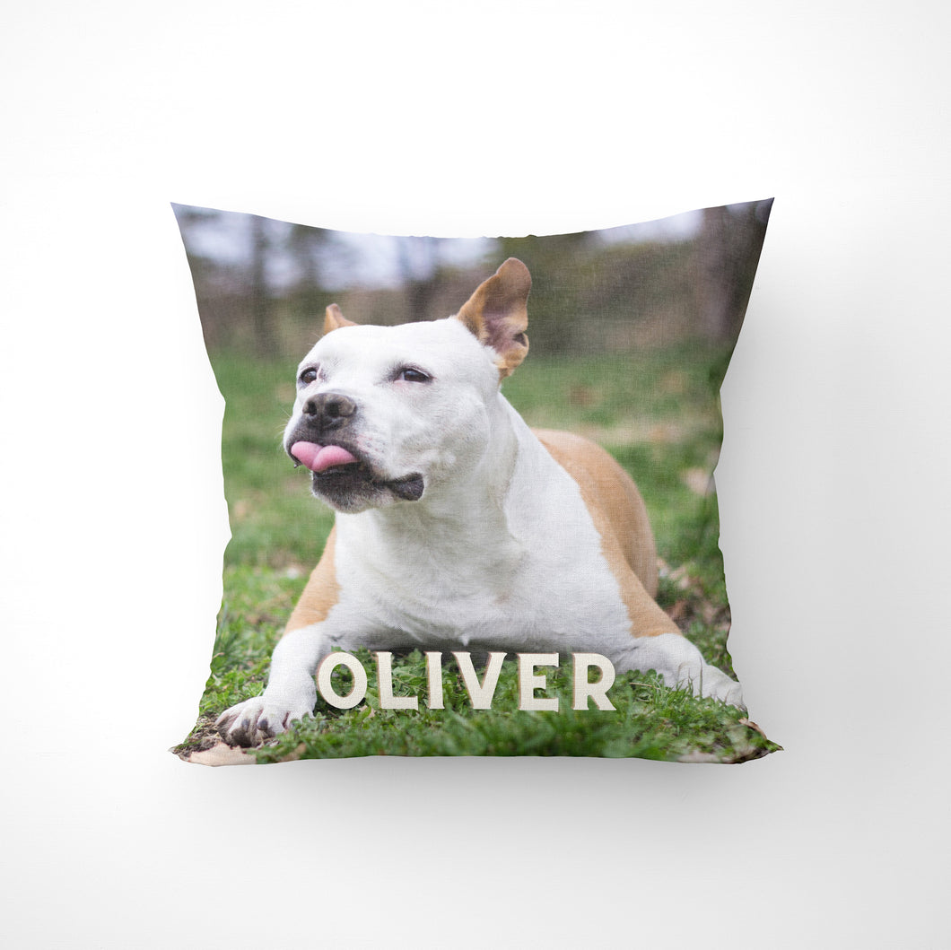 Pet With Name Throw Pillow