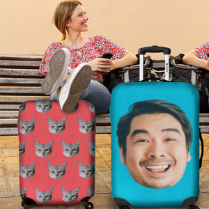 Face Pattern Luggage Wrap