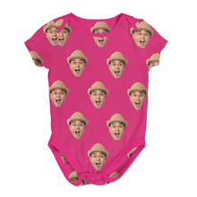 Load image into Gallery viewer, Face Pattern Baby Onesie
