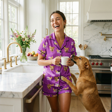 Load image into Gallery viewer, Women's Short Sleeve Pajama [Face Pattern]
