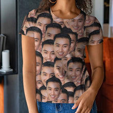 Load image into Gallery viewer, Crazy Face Pattern Women&#39;s T-shirt
