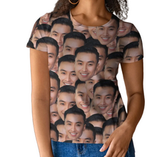 Load image into Gallery viewer, Crazy Face Pattern Women's T-shirt
