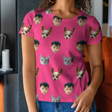Load image into Gallery viewer, Face Pattern Women&#39;s T-shirt
