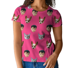 Load image into Gallery viewer, Face Pattern Women's T-shirt
