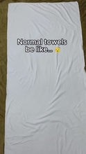 Load and play video in Gallery viewer, Face with Text Beach Towel
