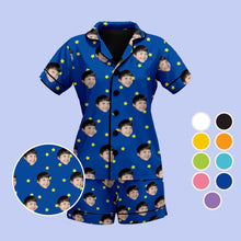 Load image into Gallery viewer, Starry Night Short Sleeve Women&#39;s Pajama

