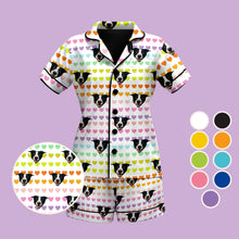 Load image into Gallery viewer, Hearts Pattern Short Sleeve Women&#39;s Pajama
