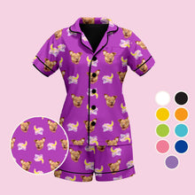 Load image into Gallery viewer, Bedtime Pattern Short Sleeve Women&#39;s Pajama
