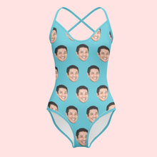 Load image into Gallery viewer, Face Pattern One Piece Swimsuit
