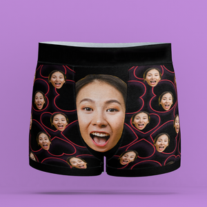 Zoomed Face Pattern Boxer Briefs