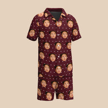 Load image into Gallery viewer, Polka Dot Short Sleeve Men&#39;s Pajama
