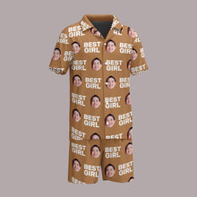 Load image into Gallery viewer, Face with Texts Short Sleeve Men&#39;s Pajama
