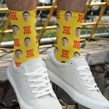 Load image into Gallery viewer, Face with Texts Crew Socks
