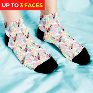 Face Pattern Low Cut Socks