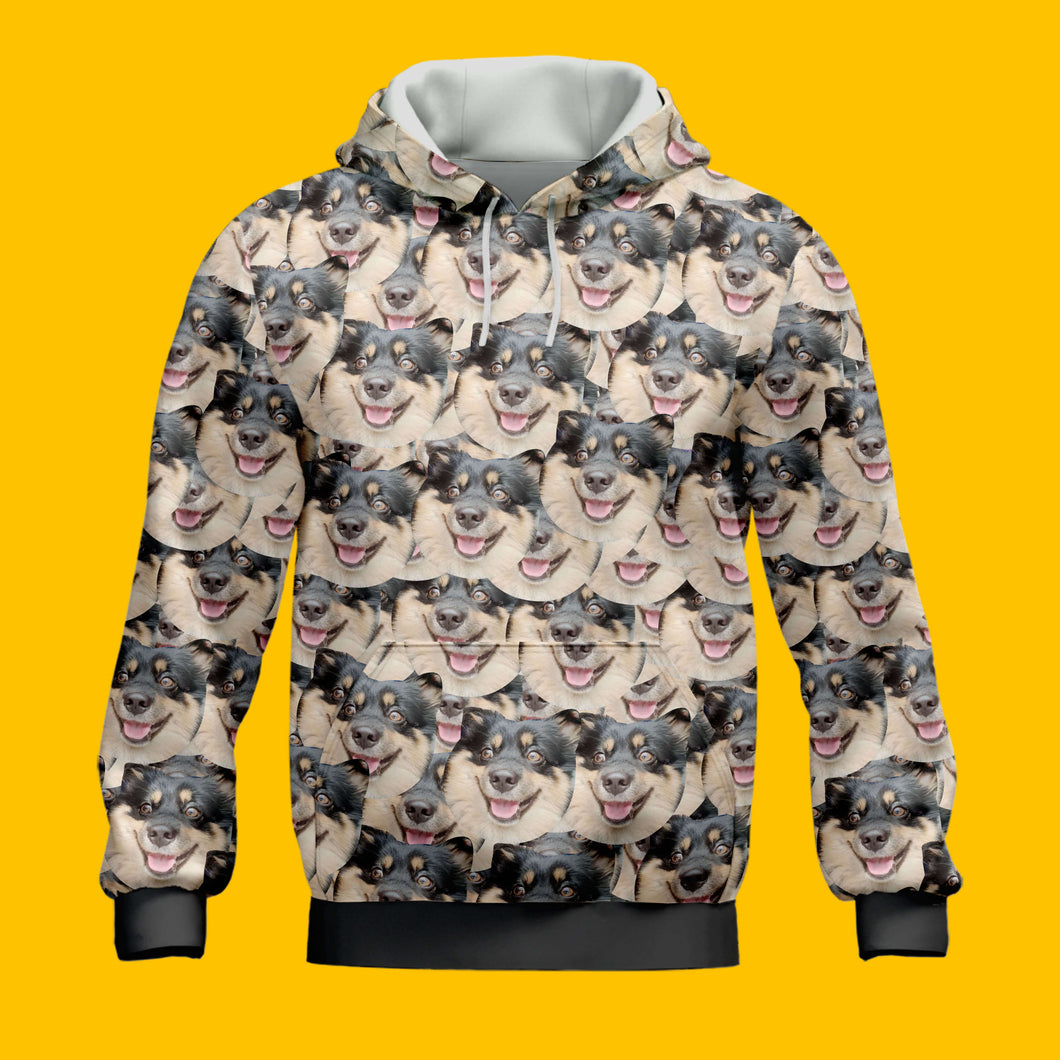 Crazy Face Pattern Hoodie