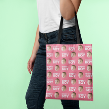 Load image into Gallery viewer, Face with Texts Tote Bag
