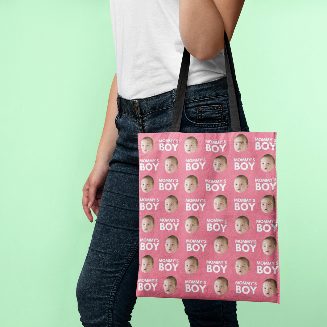 Face with Texts Tote Bag