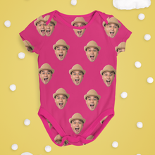 Load image into Gallery viewer, Face Pattern Baby Onesie
