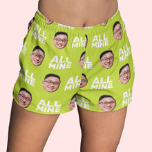 Load image into Gallery viewer, Face with Texts Women&#39;s Beach Shorts
